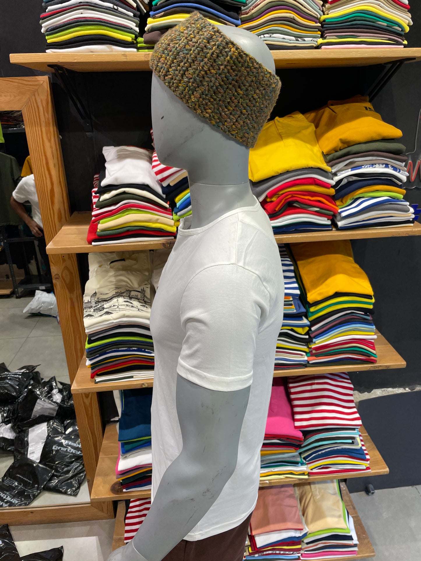 White 5 Button Henley