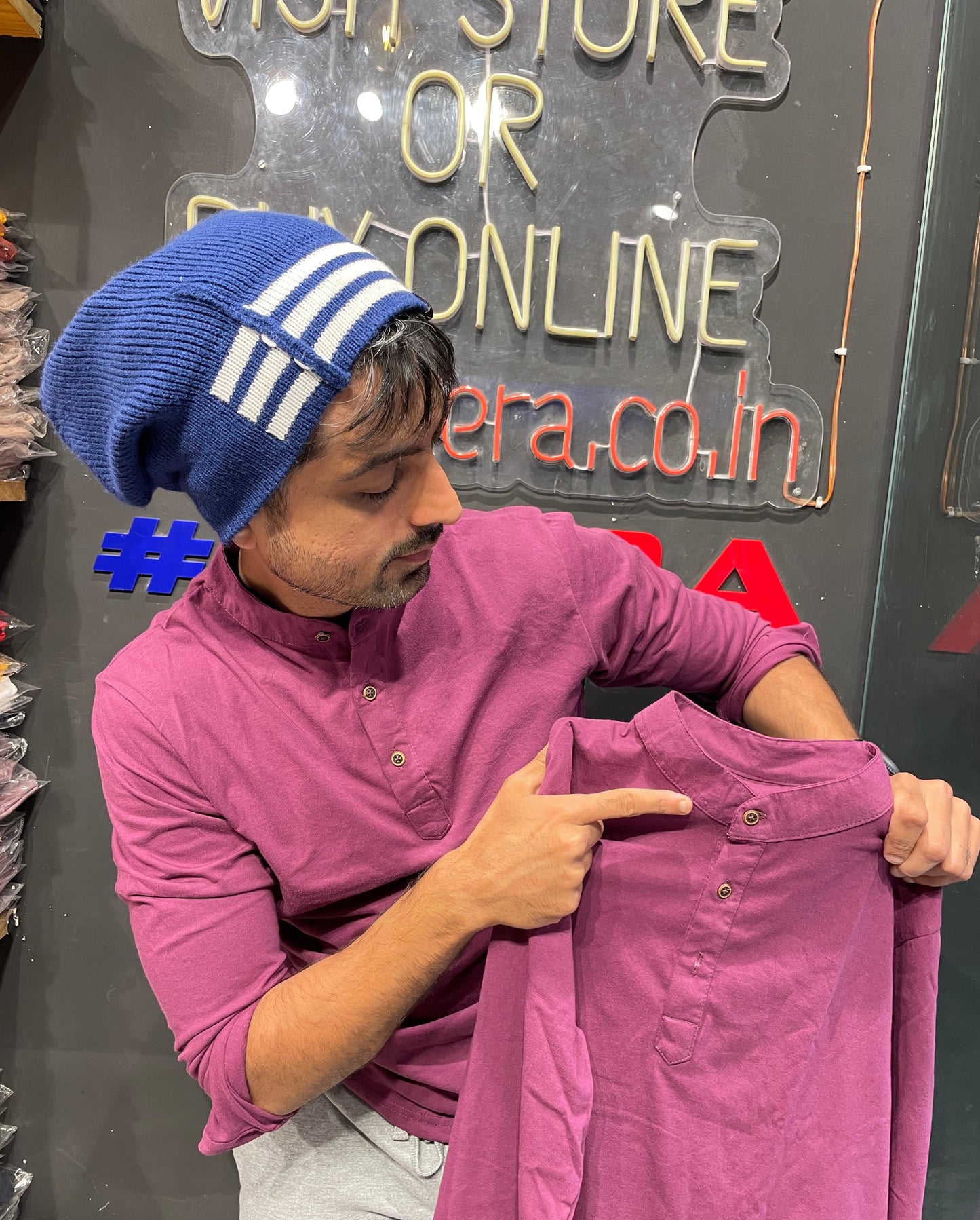 Purple Potion Chinese Collar Tee