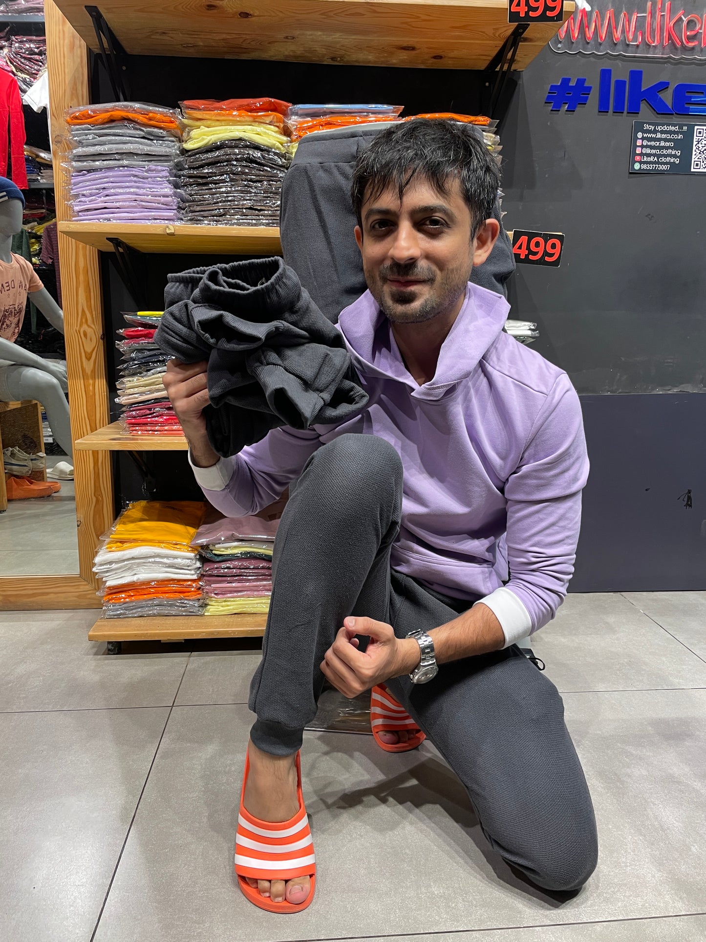 Dark Grey Cross Pocket Joggers