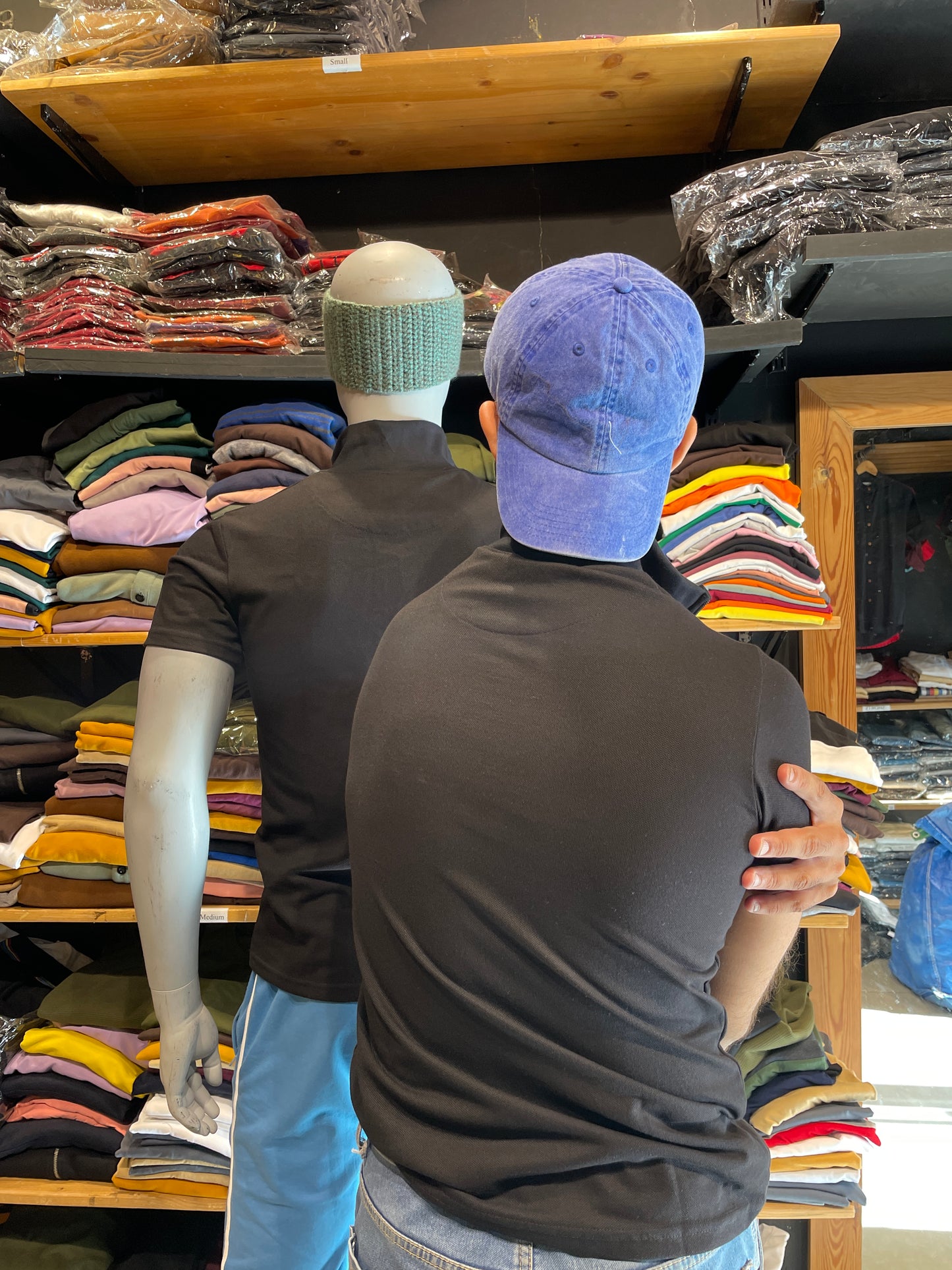 Black High Neck Collar with Zip