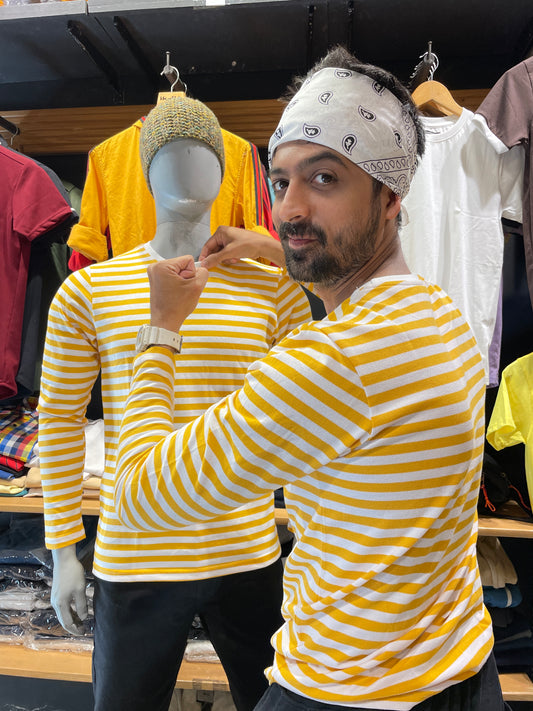 Yellow / White Striped Tshirt