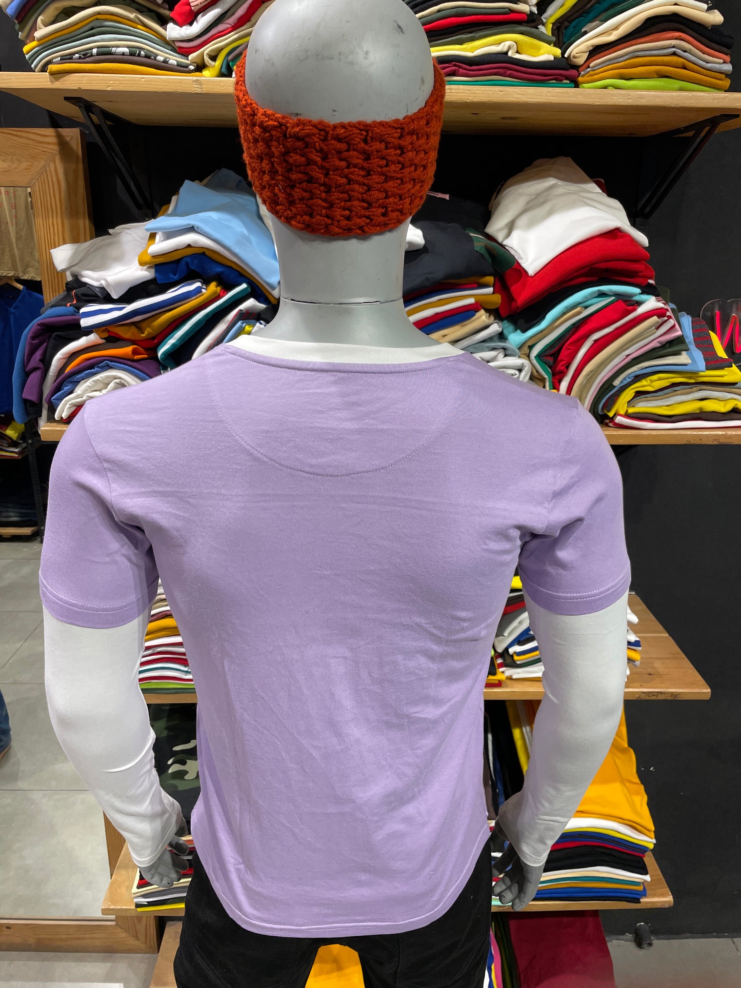 Light Purple V Neck Doctor Sleeves Tshirt