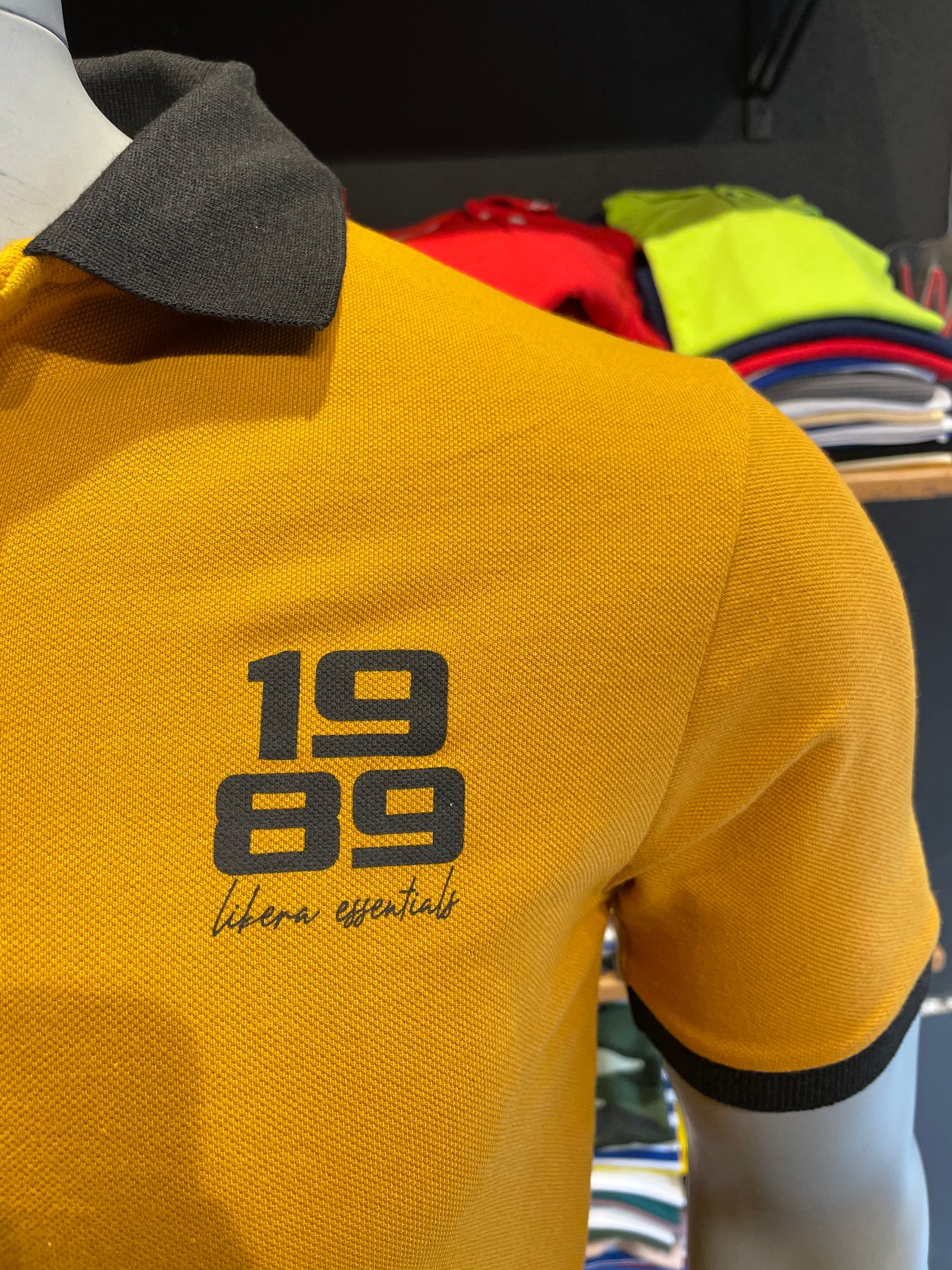 Mustard Printed Polo Tshirt