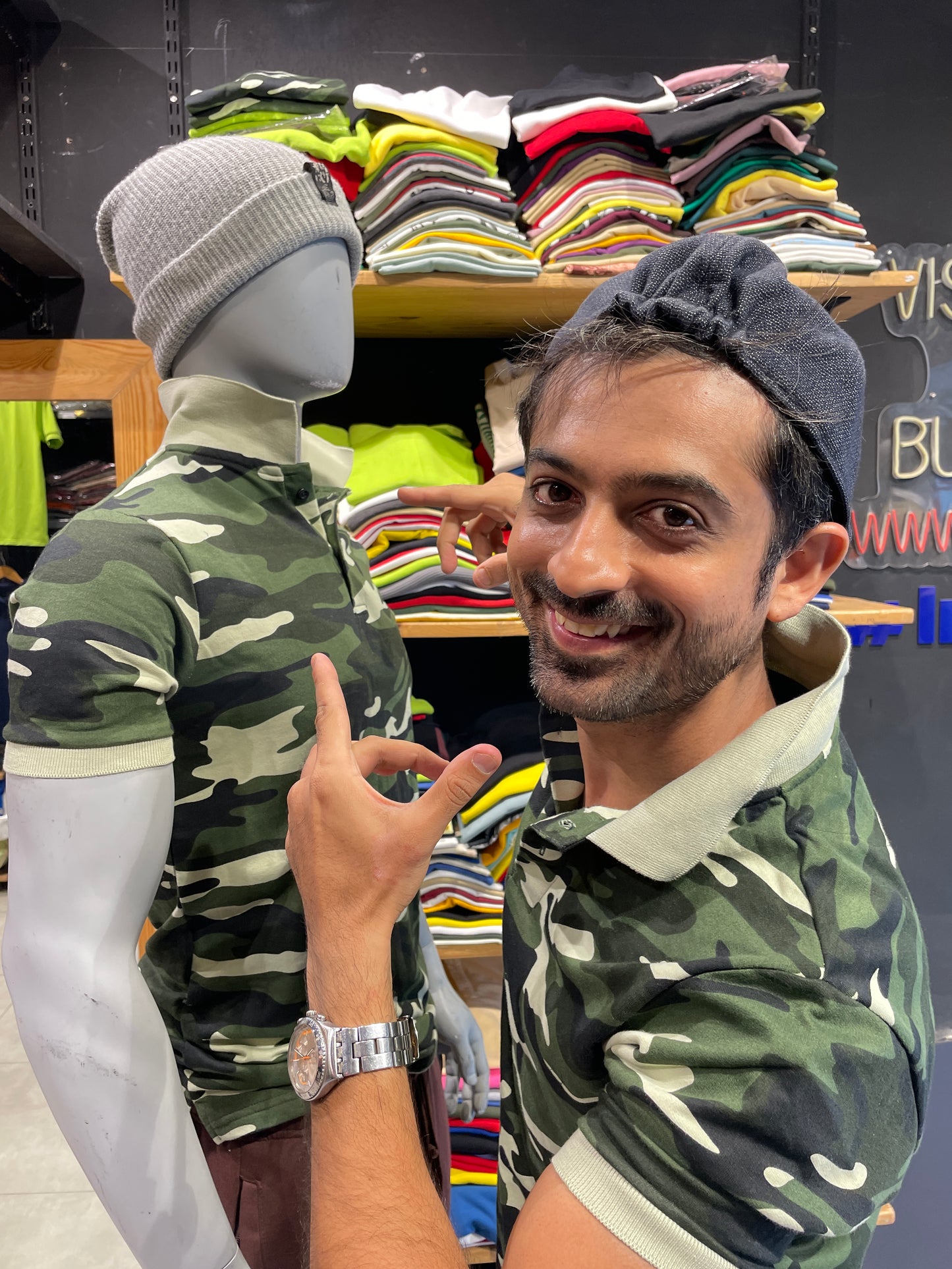 Army Print Polo Tshirt