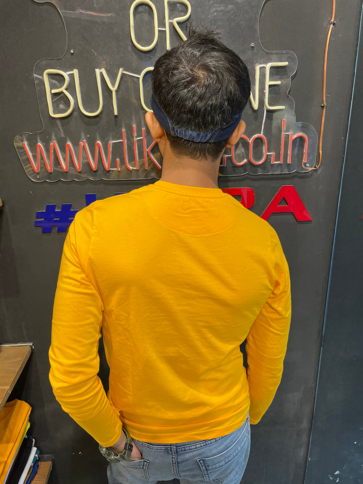 Gold Basic Full Sleeves Tshirt