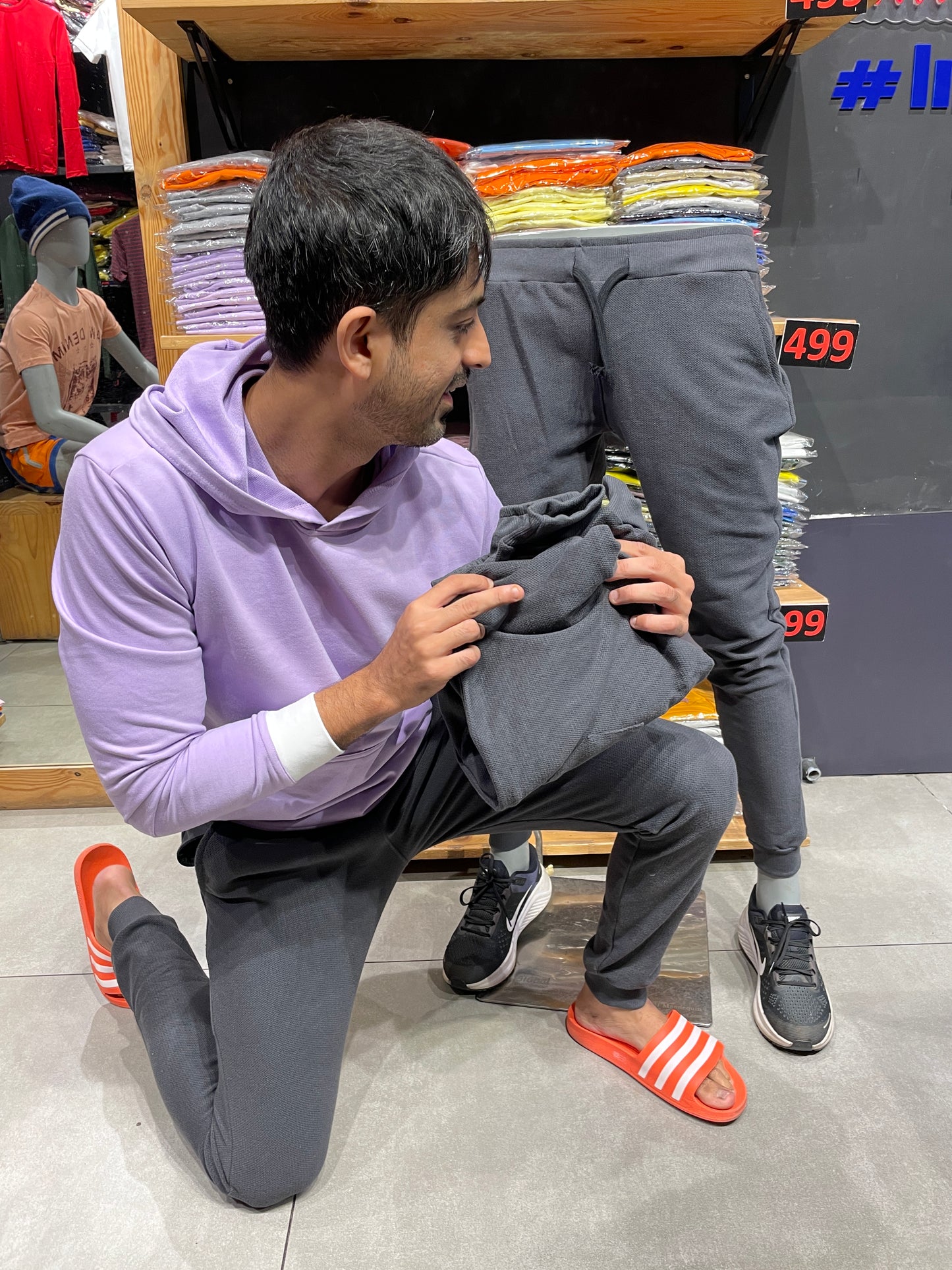 Dark Grey Cross Pocket Joggers