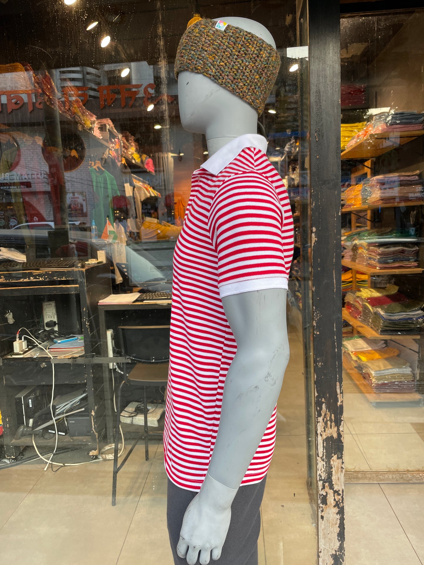 Red / White Stripes Polo