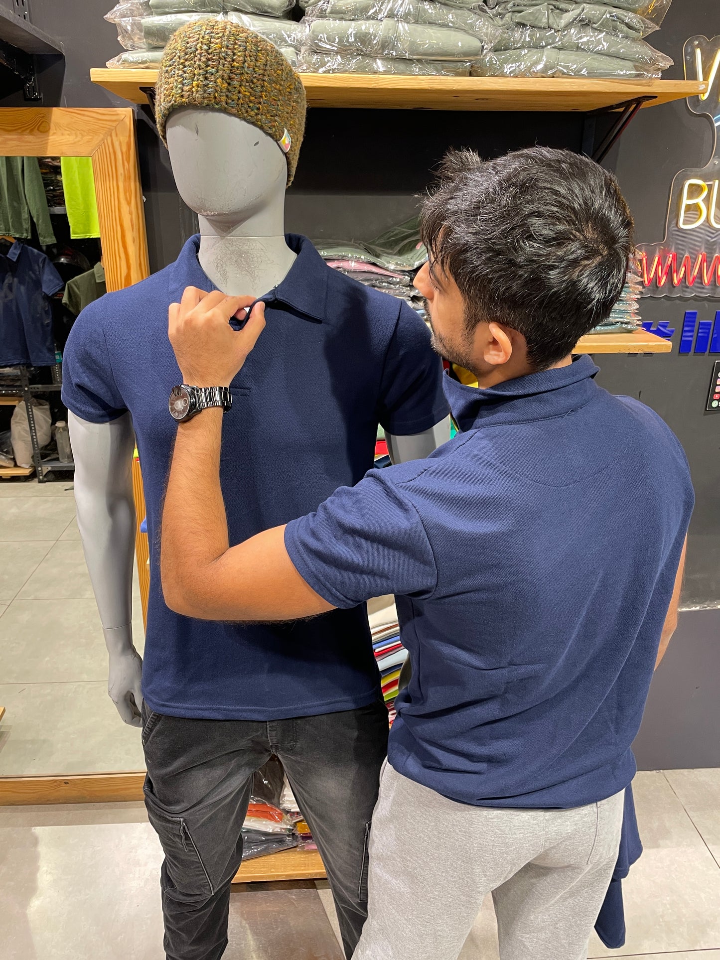 Navy Polo Tshirt