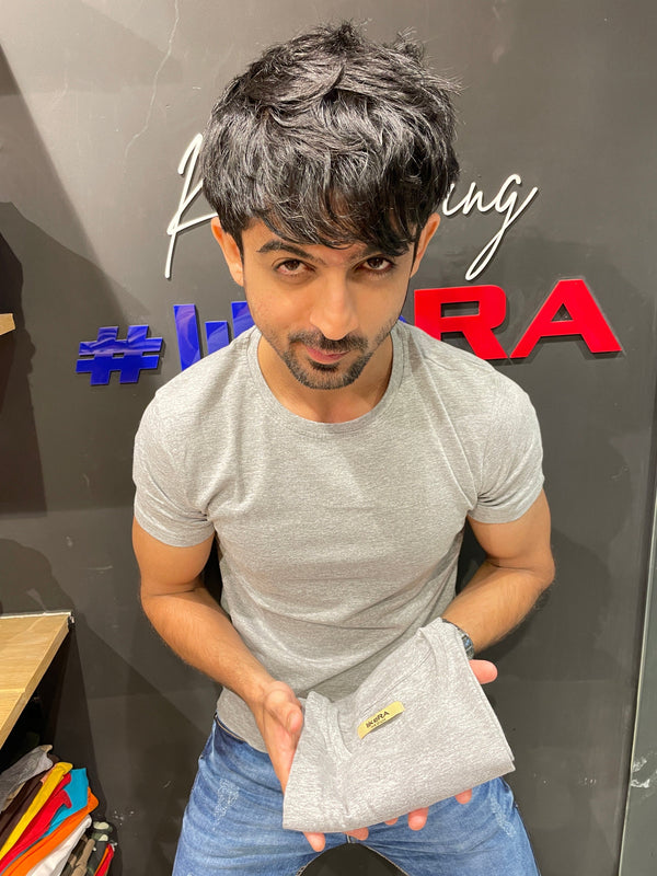 Grey Melange Basic Tshirt (Use BASIC999 coupon code for three qty or a ...