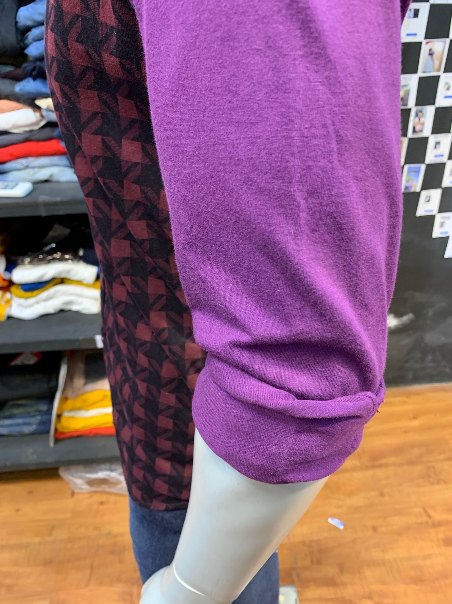 Purple Combination Checks with Plain Shirt