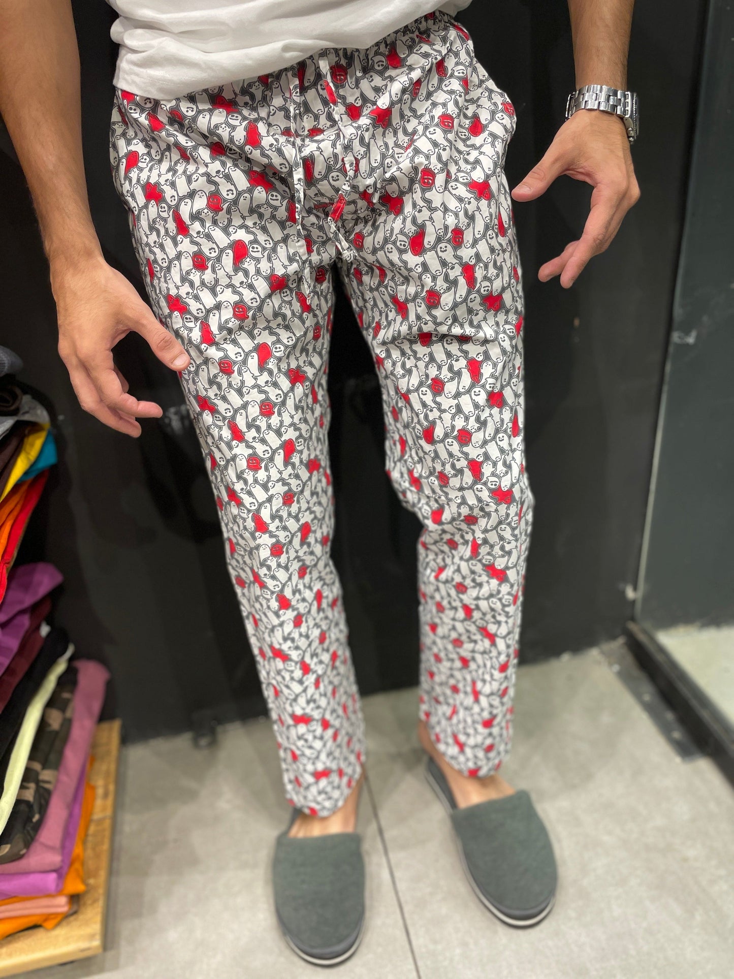 Red / White Printed "Lazy" Pyjamas