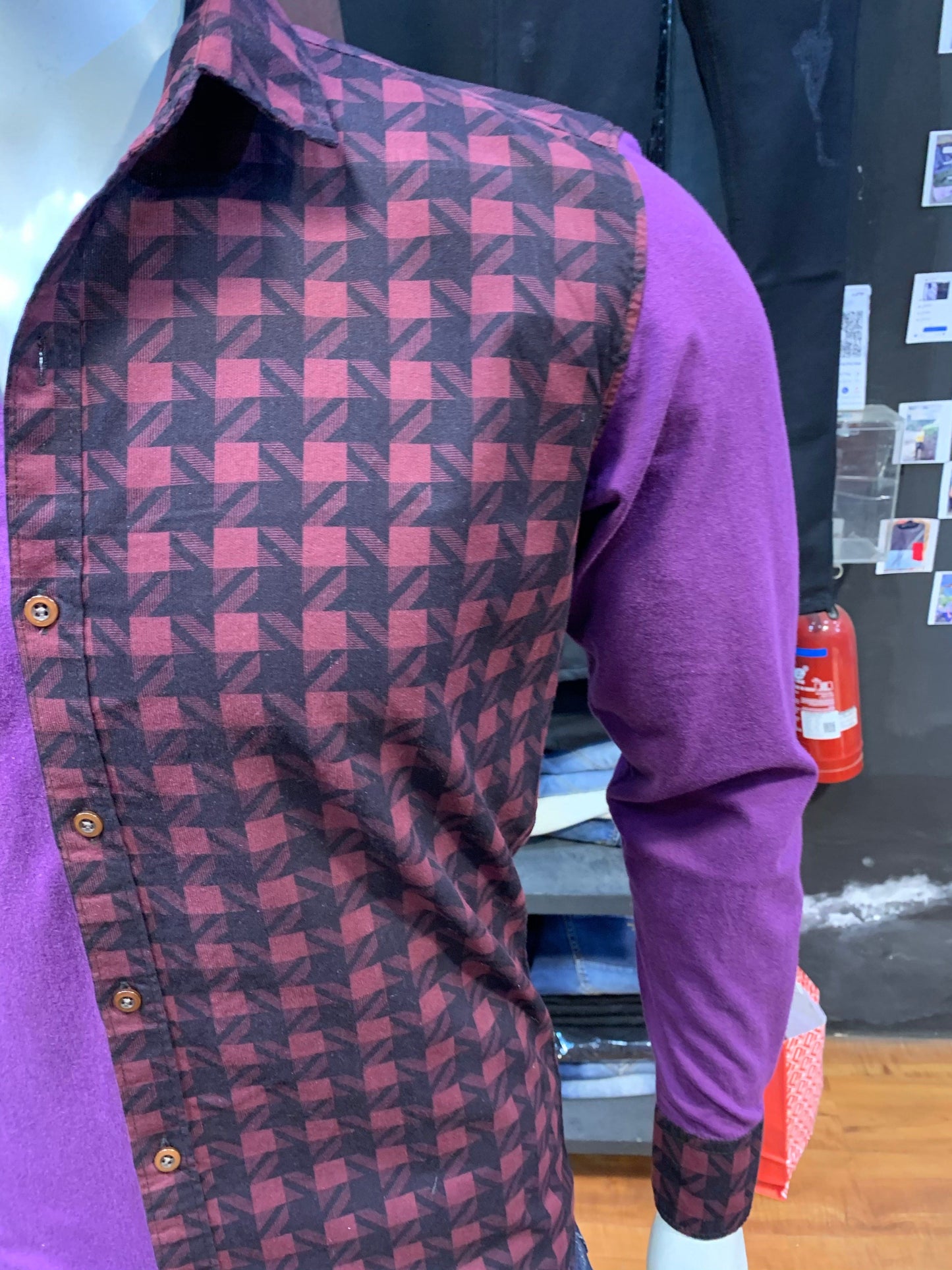Purple Combination Checks with Plain Shirt
