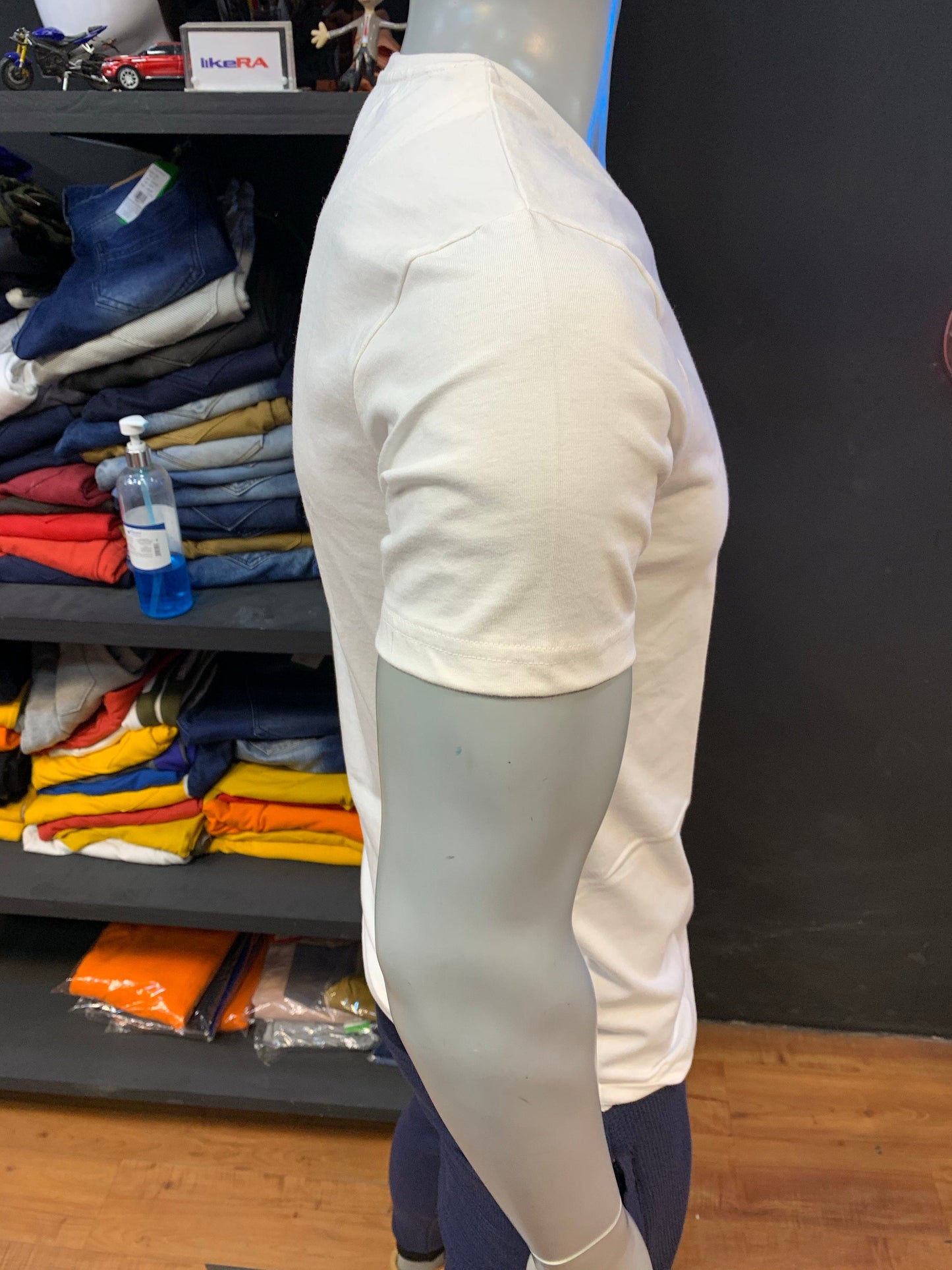 White V neck Basic Tshirt (Use discount code BASIC999 for three colours or above)