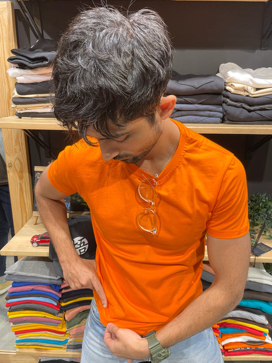 Orange Basic Tshirt (Use discount code BASIC999 for three colours or above)