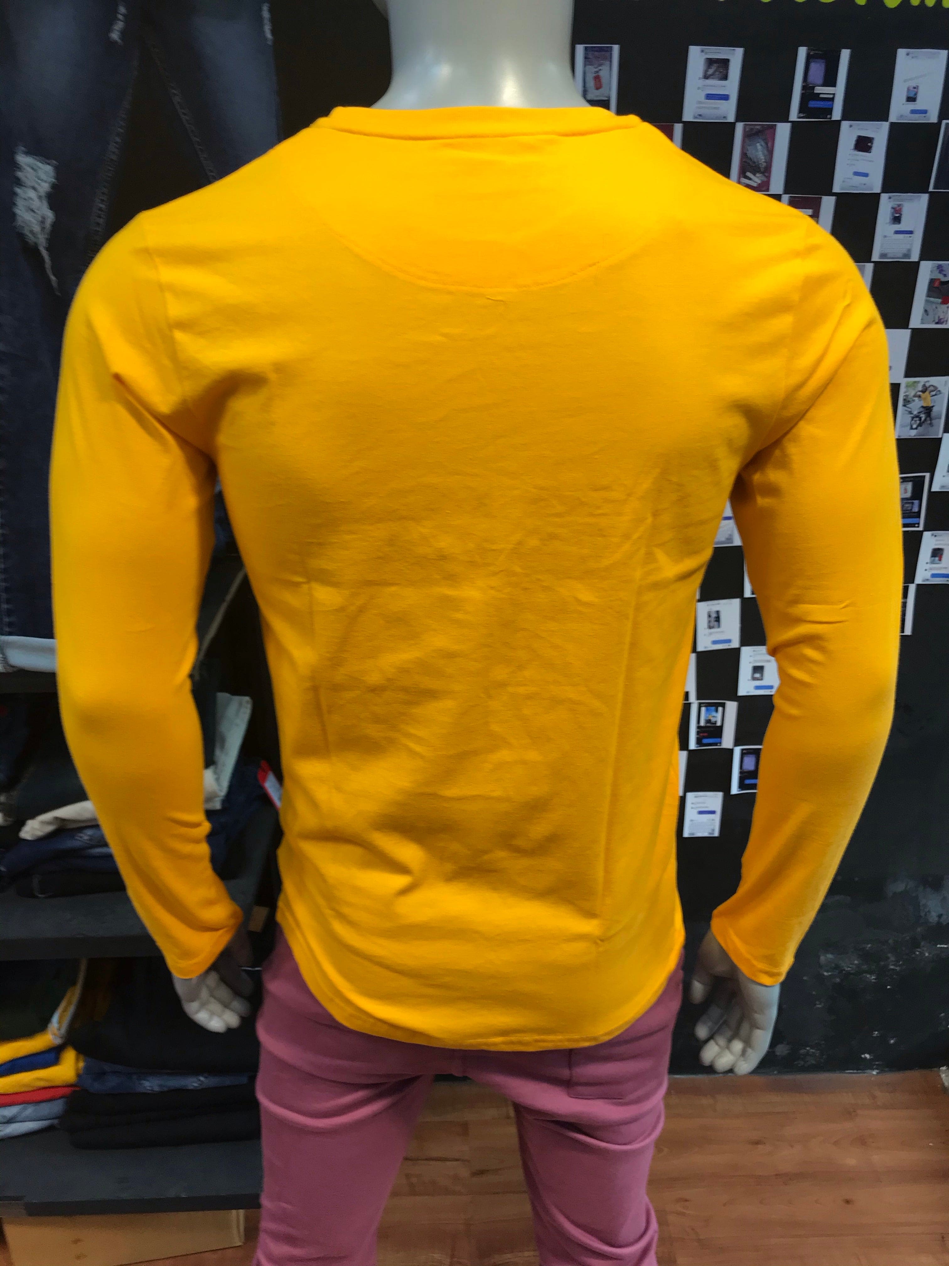 Gold Basic Cotton Full Sleeves Tshirt – Likera